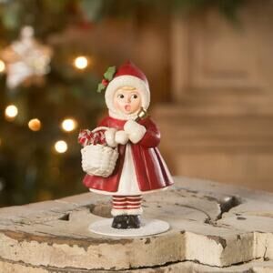 Bethany Lowe Little Caroling Lucy With Bell Christmas Figurine NEW